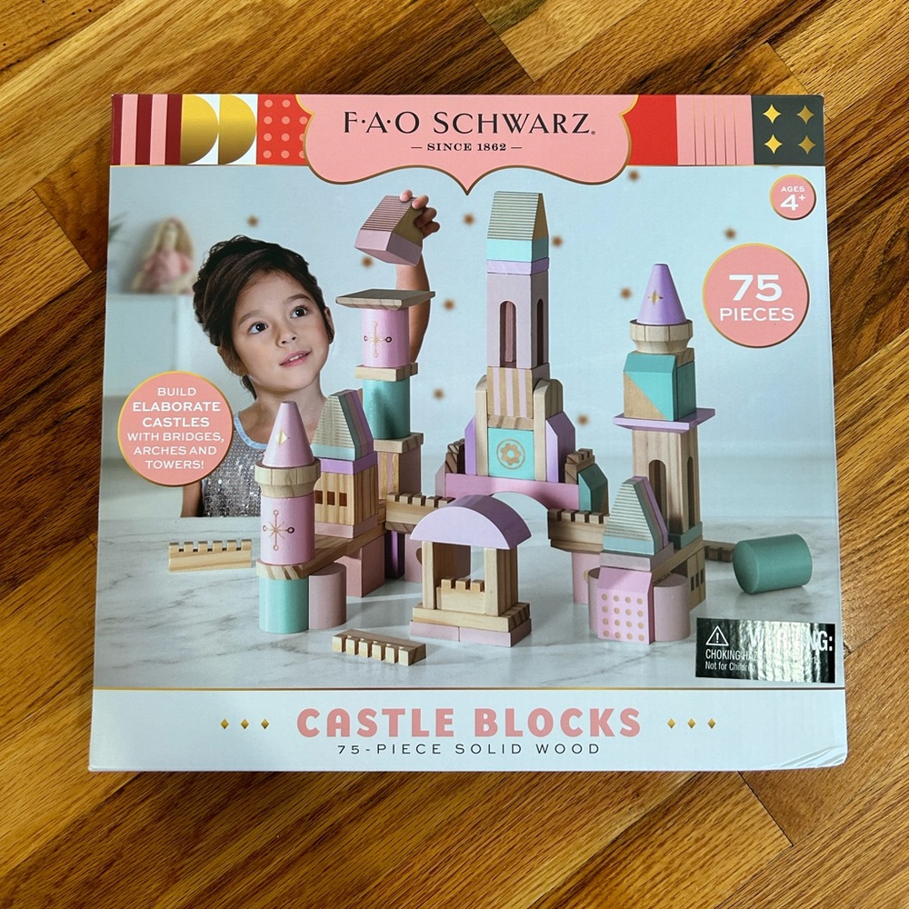 New, Never Opened, Never Used FAO Schwartz Castle Blocks